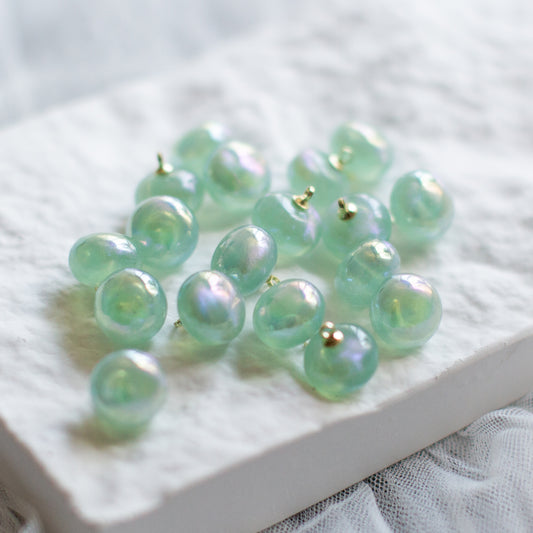 *6個* オーロラグリーン ビーズ Aurora Green Beads PS-0001